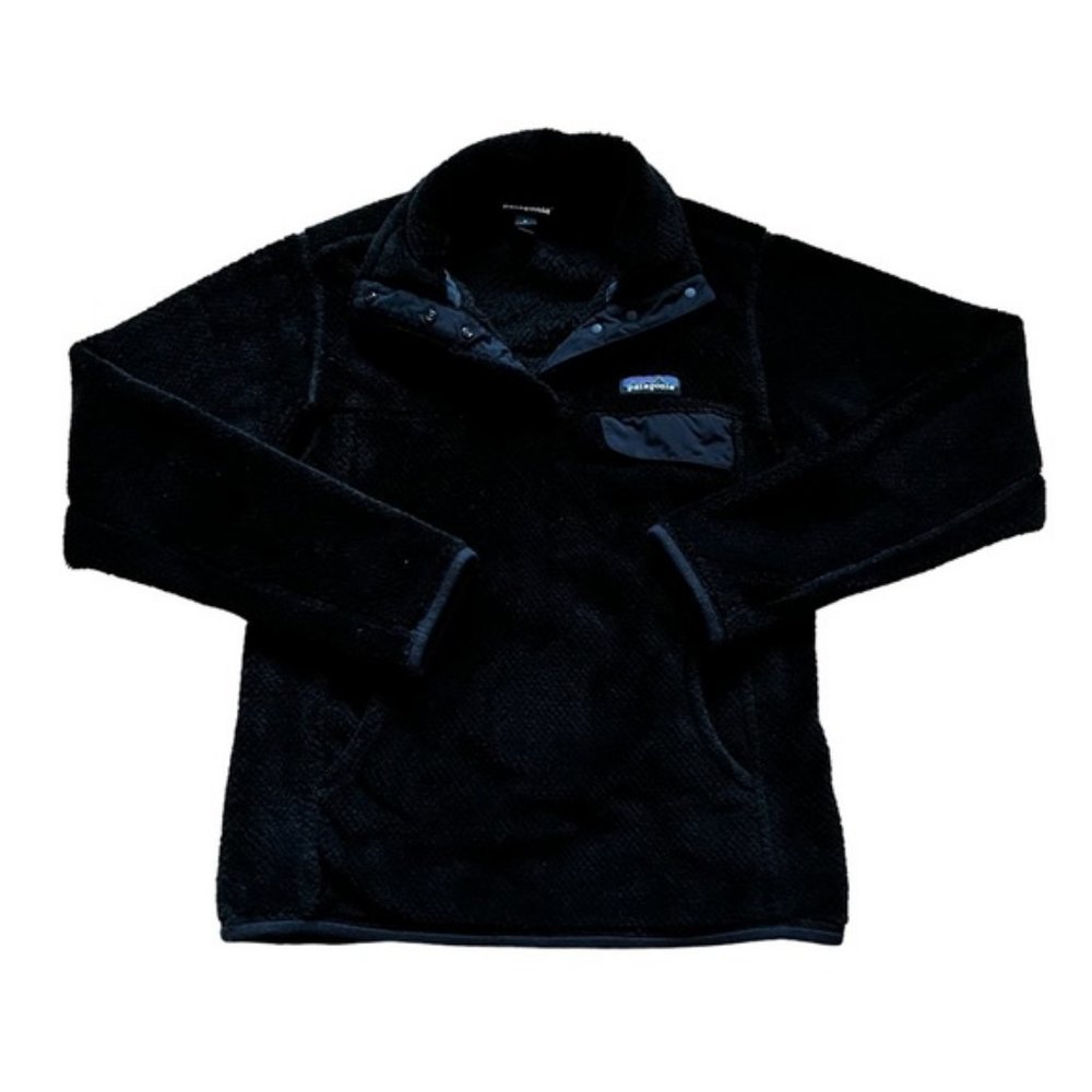 Patagonia Black Snap-T Fleece Pullover Size Small